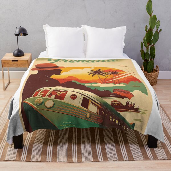 Item preview, Grenada Vintage Travel Art Poster designed and sold by OldTravelArt.