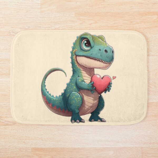 Item preview, Cute T-Rex Dinosaur, Heart in Hands on Valentine's Day designed and sold by MagicSatchel.