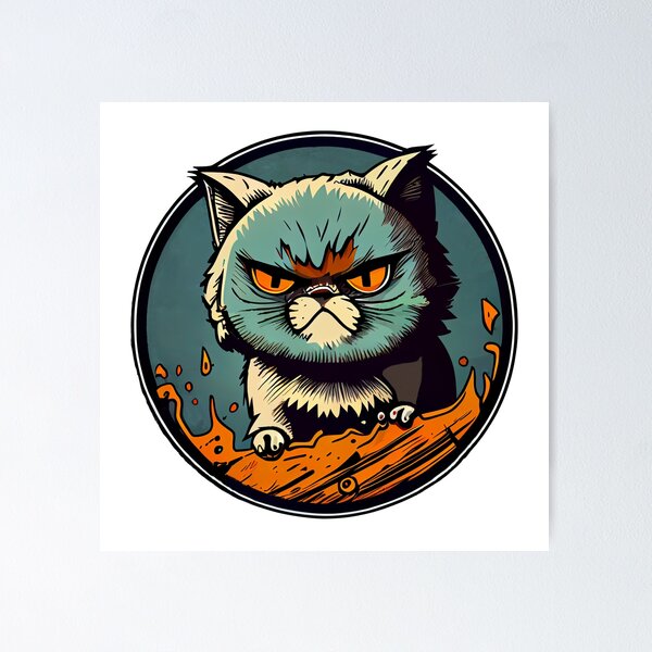 Cute Angry Kitten Poster for Sale by AdamPolak