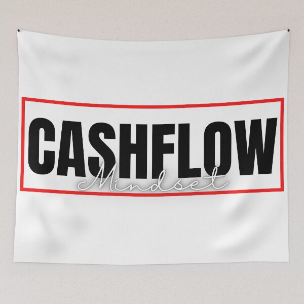 Item preview, CASHFLOW Mindset white background poster  designed and sold by KingsManKind.