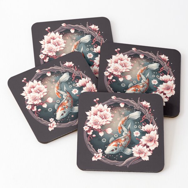 Item preview, Japanese koi fish cherry blossom ying and yang designed and sold by Japanculture.