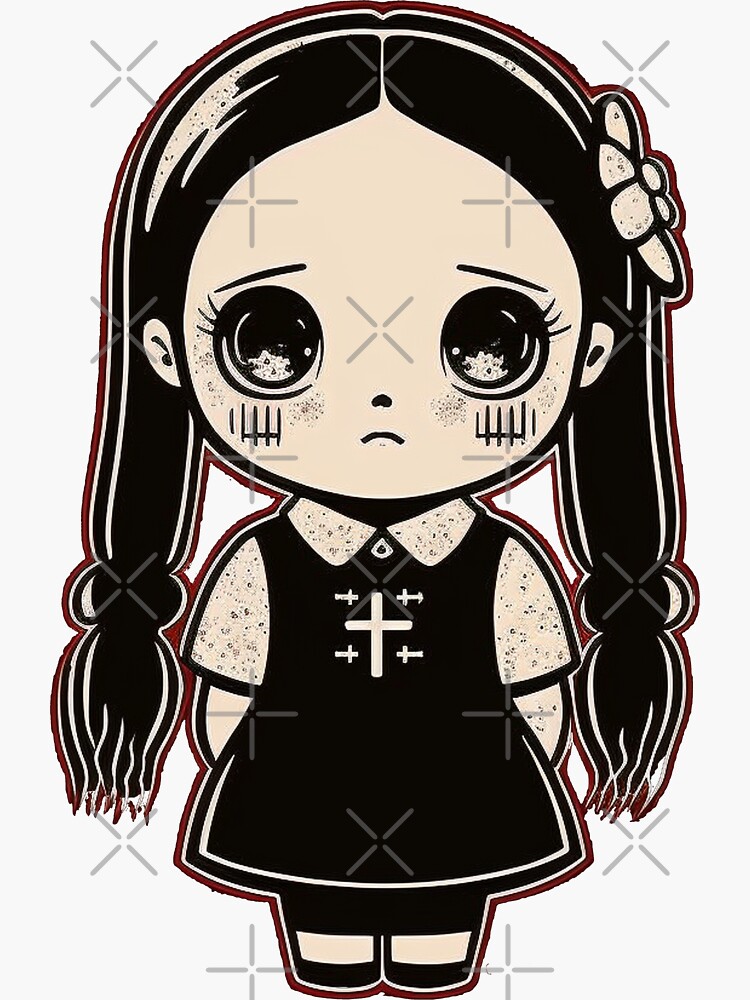 Wednesday Addams Sticker For Sale By Naeemdesigns Redbubble 9398