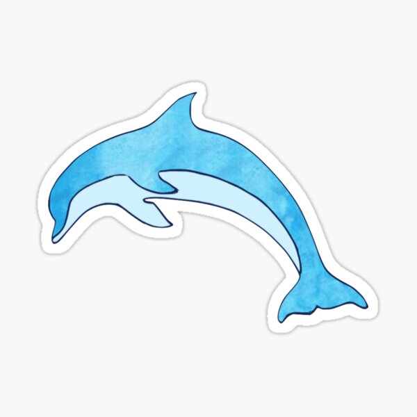 Item preview, Light Blue Watercolor Dolphin designed and sold by Claireandrewss.