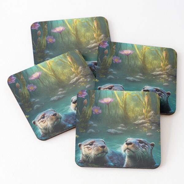 Item preview, Duo Otters designed and sold by IzabelHBROOKS.