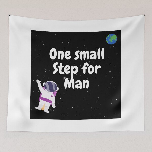 Item preview, One small step for man for man designed and sold by Blu-Sun.