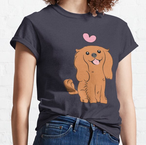 Amour Ruby Cavalier King Charles Spaniel T-shirt classique