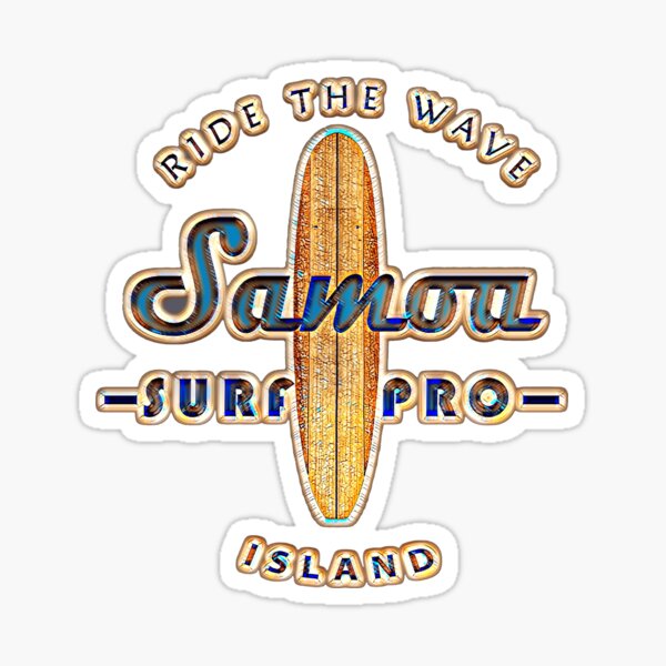 Samoa Island Surf Logo Sticker