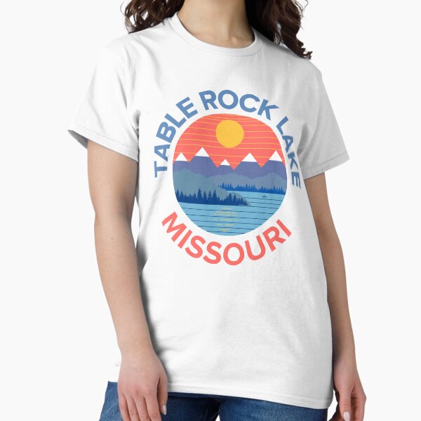 Vista previa del artículo con la obra «Table Rock Lake Missouri Paseos en bote, pesca, caminatas, campamentos», diseñado y vendido por TinaLeeDesign.