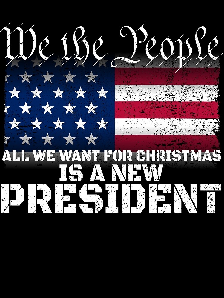 Thumbnail 3 von 3, Tuch, We The People All We Want For Christmas Is A New President Gear designt und verkauft von DynamicDesign.