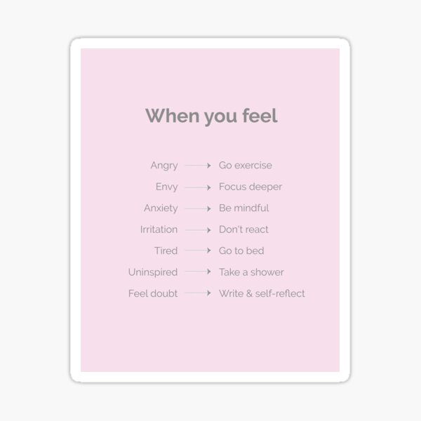 When You Feel Art Design Sticker