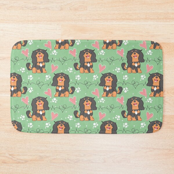 Item preview, Kawaii Black Tan Cavalier King Charles Spaniel 3 designed and sold by Lulupainting.