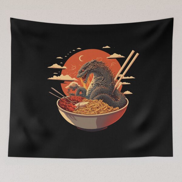 Item preview, Hot Ramen and Monster Attack designed and sold by foxforce.