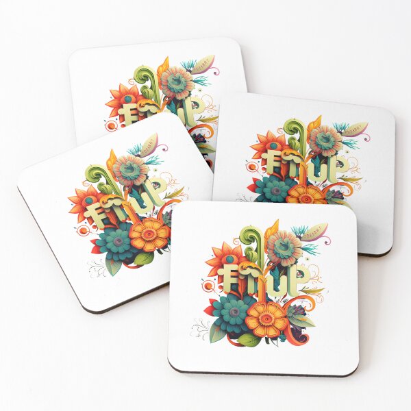 Item preview, Fleuron Floral Colourful Vibrant Design for Stickers, T-Shirts, Hoodies, Sweatshirts, Pullovers, Tank Tops, Cotton Tote Bag and more designed and sold by RAGANADesign.