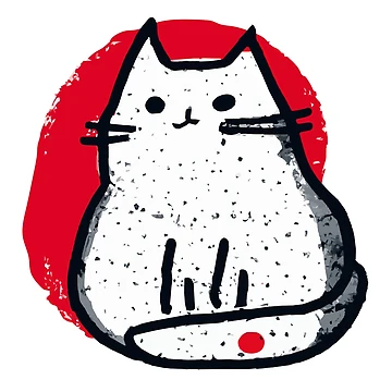 Artwork thumbnail, Japan cat illustration by Rochenmann