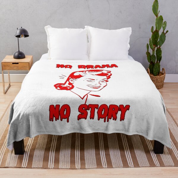 Item preview, No Drama No Story - choose violence! - vintage woman funny designed and sold by Signs for Dark Times.