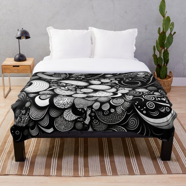 Aperçu de l'œuvre Étui Kindle Bold Black and White Abstract Swirl Art Pattern - Courbes contemporaines créée et vendue par VirusMinus.