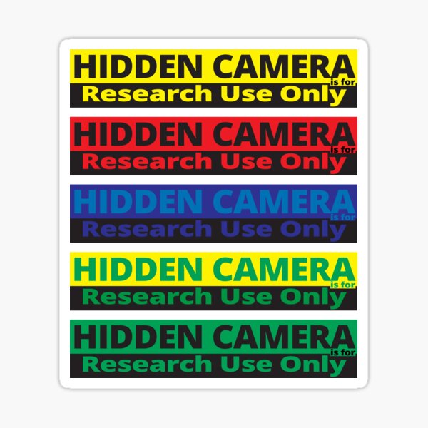 Item preview, Hidden Camera is for Research Use Only designed and sold by rednumberone.