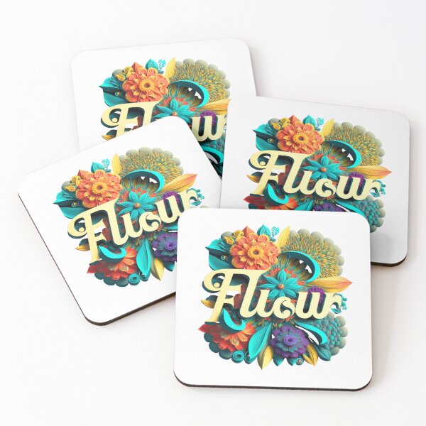 Item preview, Fleuron Floral Colourful Vibrant Design for Stickers, T-Shirts, Hoodies, Sweatshirts, Pullovers, Tank Tops, Cotton Tote Bag and more designed and sold by RAGANADesign.