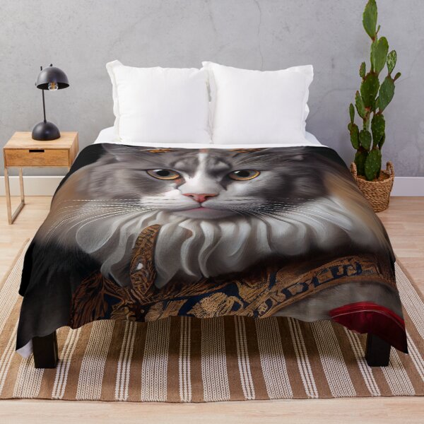 Item preview, American Curl Queen Cat Breed Portrait Royal Renaissance Animal Painting designed and sold by Nalaxation.