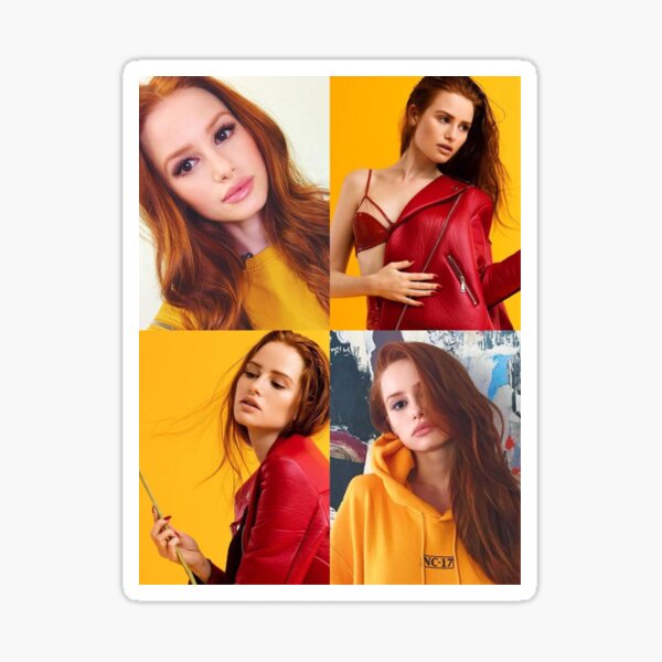 Madelaine Petsch Yellow Collage Sticker