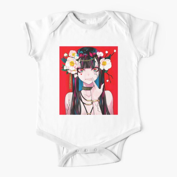 anime girl japanese aesthetic anime otaku Short Sleeve Baby One-Piece