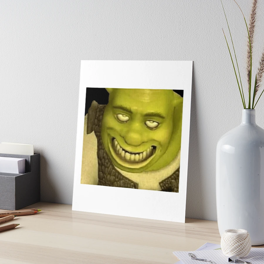 Shrek face meme Art Board Print for Sale by calamity02