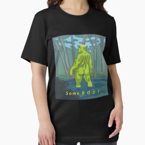 Vista previa del artículo con la obra «Meme Shrek Un poco de CUERPO», diseñado y vendido por Bellamymoniface.