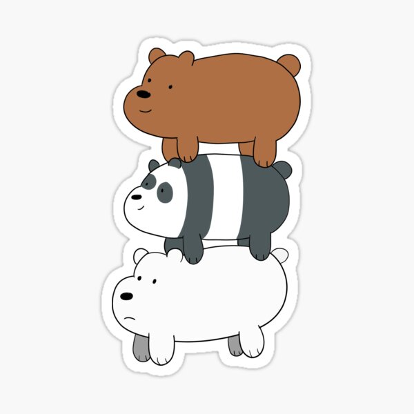 Stacking bears Sticker