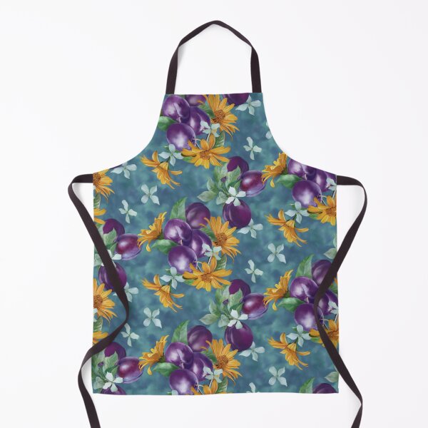 Item preview, Plums And Gerbera Seamless Repeated Pattern Design designed and sold by Tina Veenstra.