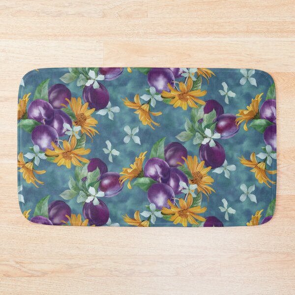 Item preview, Plums And Gerbera Seamless Repeated Pattern Design  designed and sold by Tina Veenstra.