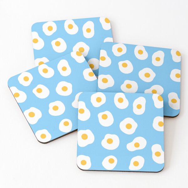 Item preview, Cute, Fried Eggs Pattern on Blue designed and sold by OneThreeSix.