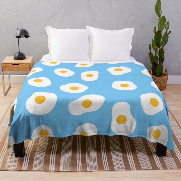 Item preview, Cute, Fried Eggs Pattern on Blue designed and sold by OneThreeSix.