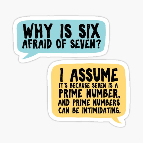  Why Is Six Afraid Of Seven Supernatural Sticker For Sale By Katie 