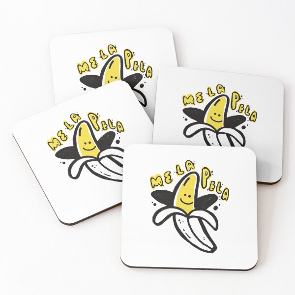 Item preview, Me la pela banana happy banana illustration happy face  designed and sold by Tropical Blood.