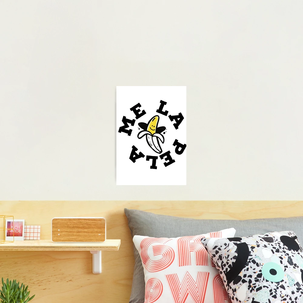 Me la pela banana happy banana illustration flappy face | Photographic Print