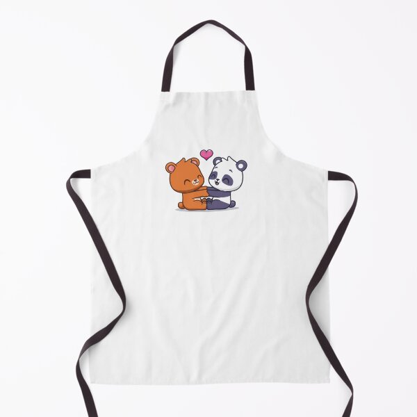 Item preview, Cute drawing of a loving couple bear and panda with a heart designed and sold by OldiesGoldies.