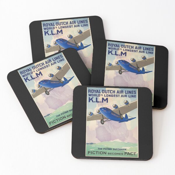 Item preview, The Flying Dutchman Airplane KLM Royal Dutch Air Lines Travel Poster designed and sold by RandysOddities.