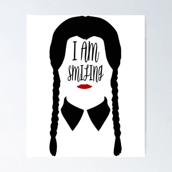 Item preview, I Am Smiling Wednesday Addams Fanart   designed and sold by sonehasu232.