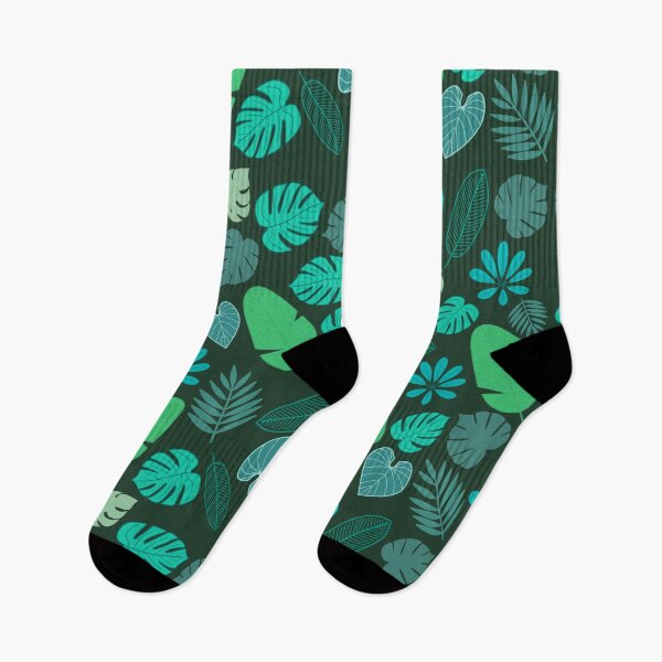 Item preview, tropical leaves dark pattern designed and sold by Mirumix9.