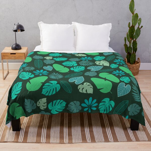 Item preview, tropical leaves dark pattern designed and sold by Mirumix9.