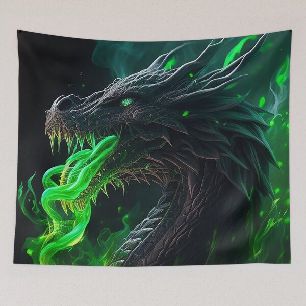 Item preview, The 8k Anime Black Dragon: A Fantasy Art Masterpiece designed and sold by Zovermind.