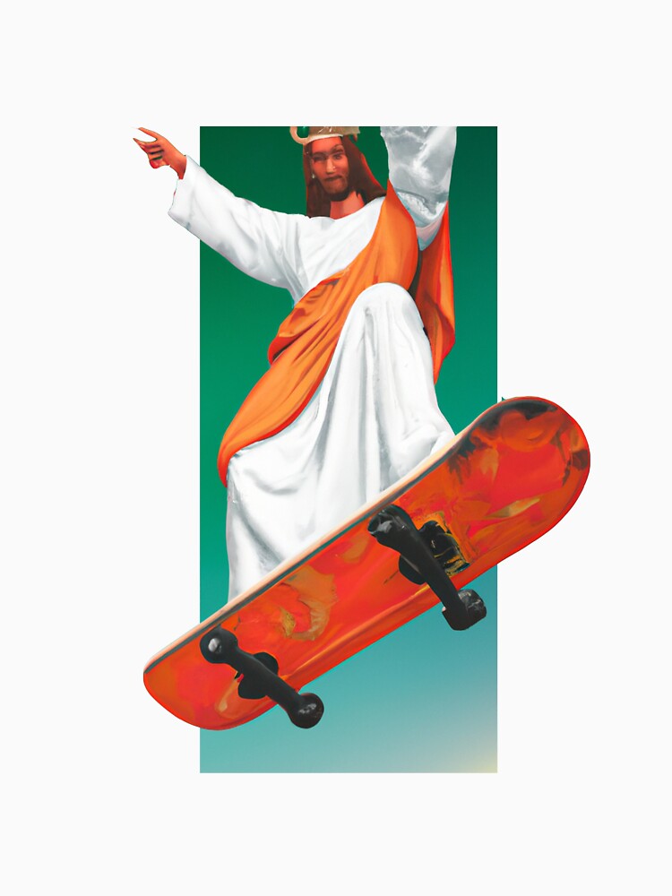 Skateboarding Jesus Jesus Classic T-Shirt | Redbubble