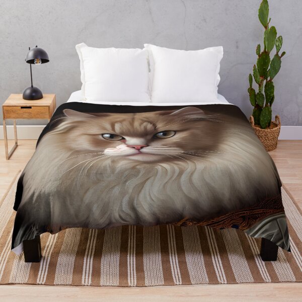 Item preview, Angora Persian Cat Breed Portrait Royal Renaissance Animal Painting designed and sold by Nalaxation.