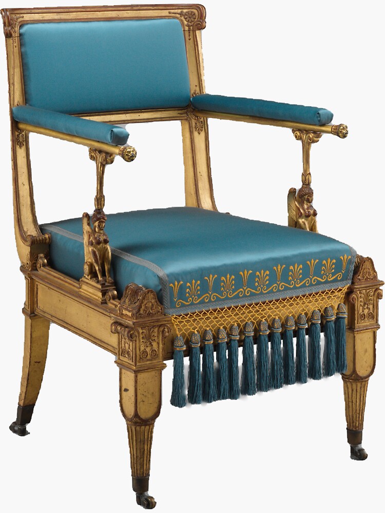 "Armchair made by German designer Karl Friedrich Schinkel" Sticker for