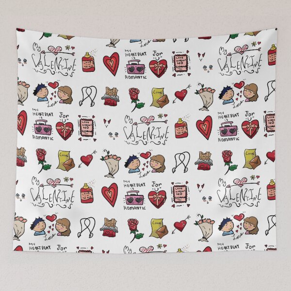 Item preview, My Valentine - 14 sticker icons in one design designed and sold by Allison Lishey.