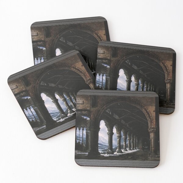 Item preview, A Ruined Gothic Colonnade by Louis Daguerre Old Masters Prints designed and sold by Xzendor7 Digital Art Creations.