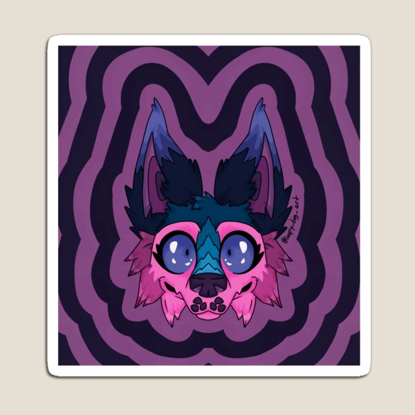 Purple Dog Magnet