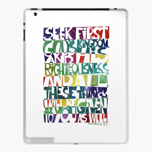 Seek First God's Kingdom iPad Skin