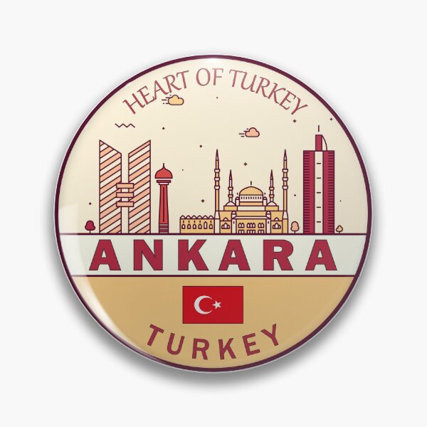 Item preview, Ankara Turkey City Skyline Emblem designed and sold by KrisSidDesigns.