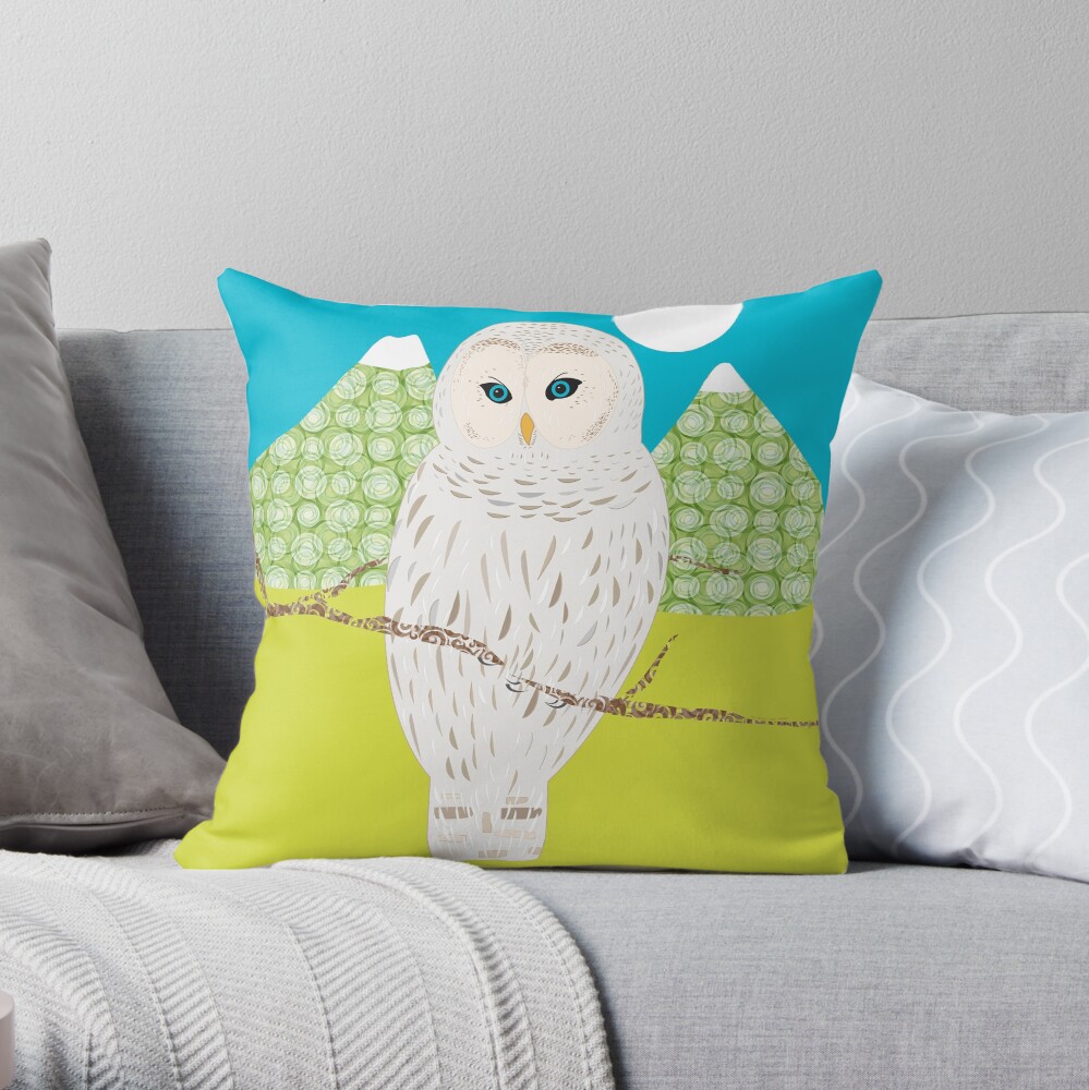 Coussin « Blanche, la chouette»